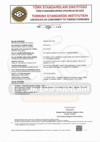 Castplas by PIA - TS EN ISO 7823-1